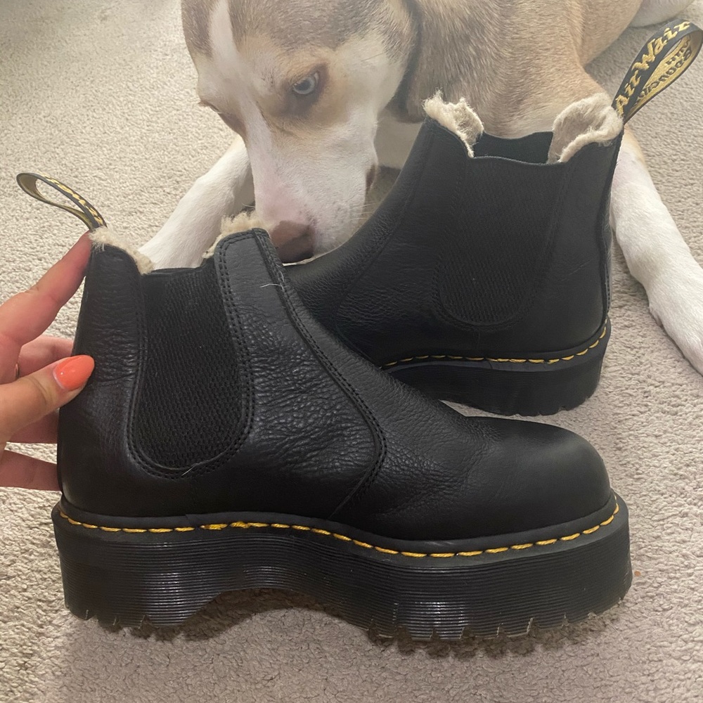 Doc martens platform boots